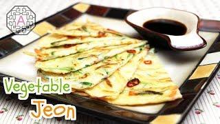 Korean Vegetable Pancakes (야채전, YaChaeJeon) | Aeri's Kitchen