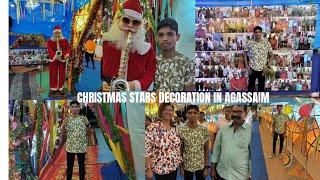 CHRISTMAS STARS DECORATION IN AGASSAIM STAR MAN OF GOA          ( ANTHONY ) VLOG 23