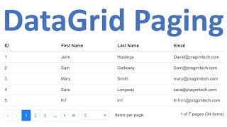 ASP.NET Core Blazor | DataGrid Paging