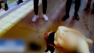 Man brutally beaten up, stripped naked in HK 男子於旺角被攻擊並扯脫內褲