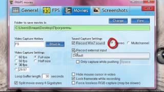 Как настроить fraps и микрофон во fraps!