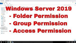 Windows Server 2019 Folder Permission allow access by group user