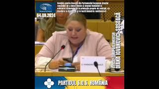 Vocea unei întregi Națiuni, transpusă de o singură femeie în Parlamentului European, Diana Șoșoacă!