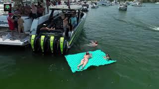 CRAZIEST BOCA BASH 2023 !! BEST Sandbar Party in Florida with English song 2023