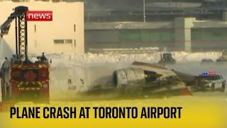 Live from the aftermath of a plane crash at Toronto Pearson International Airport