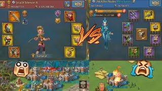 Lords Mobile Mythic Champ + 3 11k heroes vs Trap in Build Gear