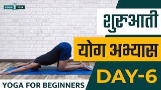 30 Days of Yoga for Beginners in Hindi - Day 6 शुरुआती योगा अभ्यास दिन 6  Siddhi Yoga