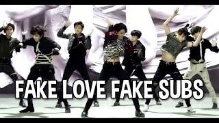 BTS - Fake Love Fake Subs (Misheard Lyrics)