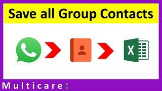 How to save all contacts from whatsapp group in Excel