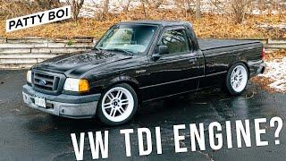 Unique Turbo Diesel Swapped Ford Ranger (VW TDI Engine!?!)