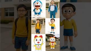 Doremon in Real Life:  Nobita, Doremon, Doremi, Suzuka, Suneo, Gyan #shorts #doremon