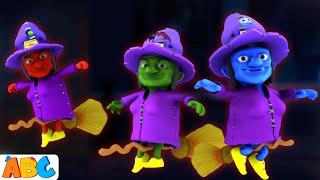 ‍️Scary Three Little Witches | Spooky Zombie Halloween Songs for kids by @AllBabiesChannel