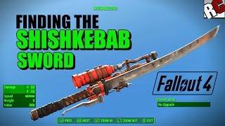 Fallout 4 - How to find the SHISHKEBAB Sword + 4 Mini Nukes  (Best Weapons in Fallout 4 Guide)