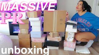 massive influencer PR unboxing haul *makeup + skincare*