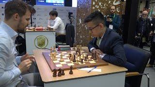 15-year-old Abdusattorov makes Carlsen lose his cool | World Blitz 2019