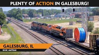 Galesburg, Illinois, USA | Virtual Railfan LIVE !