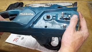 Makita UC4041А - замена натяжителя цепи. Ремонт эл.цепной пилы Макита