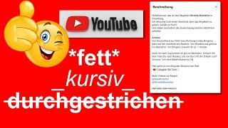 Videobeschreibungen von YouTube besser gestalten