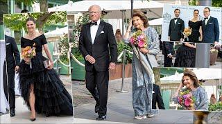 Crown Princess Victoria at Polar Music Prize in a black stunning dress