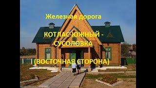 Железная дорога Котлас-Южный - Савватия - Сусоловка (вид из окна поезда, восточная сторона) (СЖД)