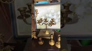 Vintage metal or brass candlestick holders/candelabra