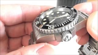 Helson Shark Diver 45 Titanium Brushed