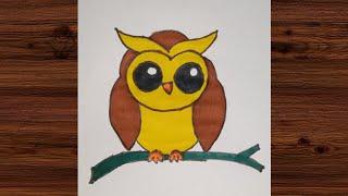 Owl Drawing || How to draw awl step by step Beginners || Drawing Talent