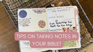 TIPS on Taking Notes in Your Bible! Bible Study Ideas to Add to your Bible!