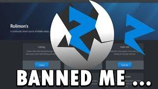 Rolimons Banned Me...