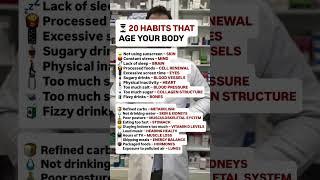 20 HABITS THAT AGE YOUR BODY #healthy #food #mind #brain #stomach #muscle #nutrition