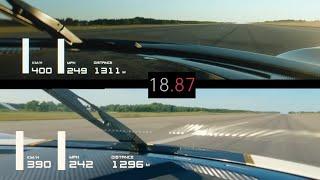 Koenigsegg Jesko Absolut Vs Regera 0-400 km/h Acceleration Comparison New Jesko Record