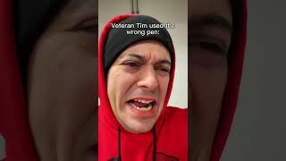 Veteran Tim has issues with a pen #military #shorts
