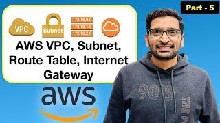 AWS how to setup VPC, Public, Private Subnet, NAT, Internet Gateway, Route Table? -  (Part-5)