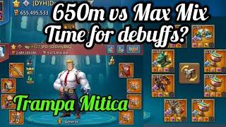 650M Mythic Trap vs Max Account Mix Rally. Debuff Research. 2.5m Heavy Infantry Mix. Lords Mobile