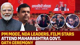 Maharashtra CM LIVE | PM Modi, NDA leaders, CMs, Bollywood stars attend Fadnavis' oath ceremony