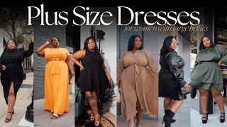 9 Plus Size Dresses for Women with Larger Bellies | Plus Size Style & Try On Haul | FROMHEADTOCURVE