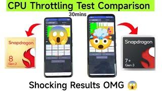 Realme GT 6T vs Oneplus 12R CPU Throttling Test 30mins Heating Test which is stable 