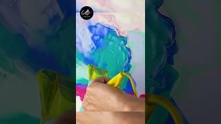 COLOURFUL Flower Art in Under 60 Seconds! CRAZY Results!! | AB Creative #shorts #art