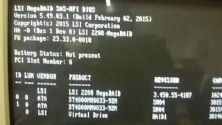 Example LSI Mega Raid sas setup  ( Supermicro device )