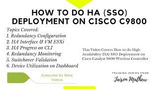 How to do High Availability SSO Deployment on Cisco Catalyst 9800 Wireless Controller