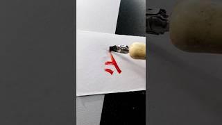 A gothic  black and red ink ️#calligraphy #signature #viral #shorts