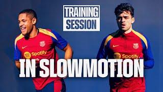 TRAINING SKILLS IN SLOWMOTION | FC Barcelona Training 