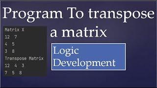 28. Program to transpose a matrix in Python.