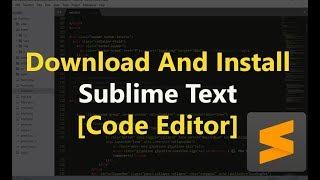 How to download install and use code editor sublime| tips for use | free editor