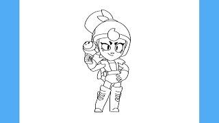 HOW TO DRAW JANET - BRAWL STARS