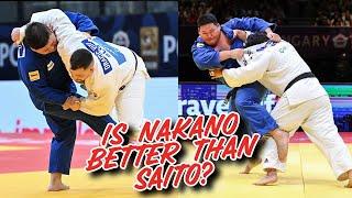 Is Nakano better at judo than Saito?