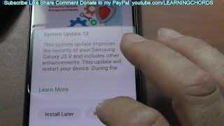 Samsung Galaxy J3V Install Security Update 12 Verizon