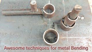 Awesome techniques for flat bar bending /useful and easy tools for metal bar bending