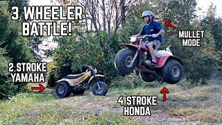 Honda ATC 200 vs. Yamaha Tri Moto 175 | 3 WHEELER SHOWDOWN!