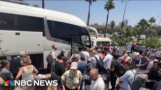 Americans in Israel flee country after strikes forced flights to stop